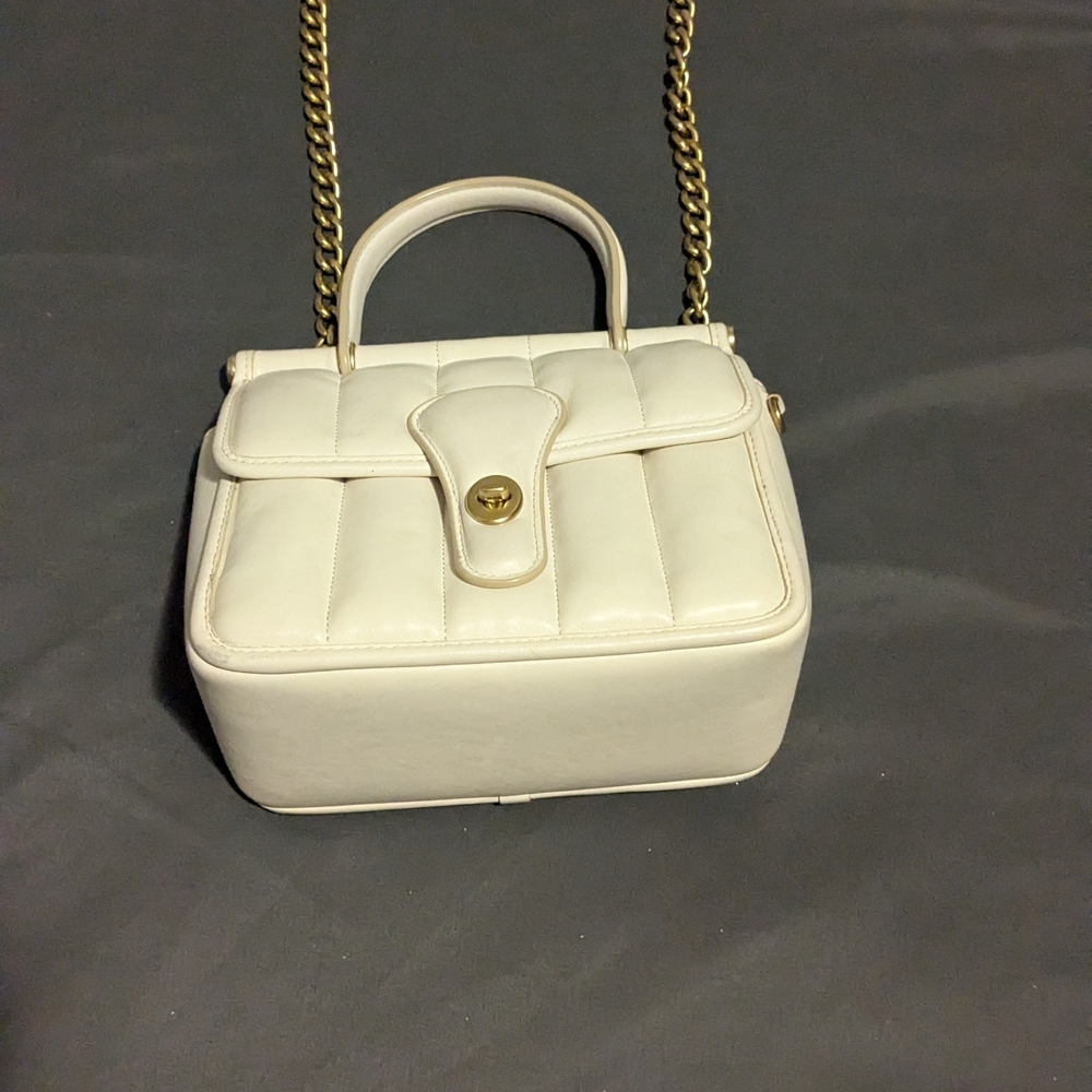 Coach Willis Top Handle 18 Women's Bag - Brass/Chalk - Picture 2 of 9